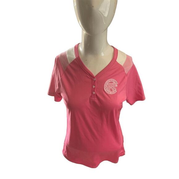 NBA Genuine Merchandise Girls T-Shirt 3/4 Buttons Down Sz L Pink NWT - Picture 1 of 10